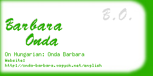 barbara onda business card